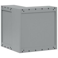 Gereedschapskast met plank Zwart en grijs 55 x 55 x 55 cm 5