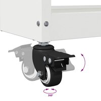 Gereedschapswagen Wit 75 x 35 x 73 cm Koudgewalst staal 9