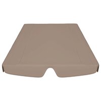 Vervangingsluifel voor schommelbank 150/130x105/70 cm taupe 4