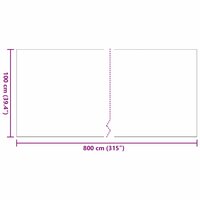 Kunstgras Zwart 8 x 1 m Polypropyleen 9