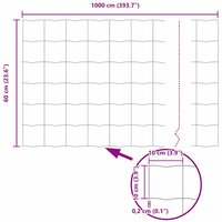 Euro Hek Grijs 0.6 x 10 m PVC-gecoat ijzer 9