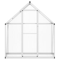 Tuinkas met basisframe 169x58x195 cm aluminium zilverkleurig 3