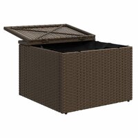 Tuinkruk met kussen 55x55x37 cm poly rattan bruin 9