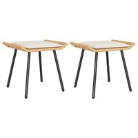 Tuinstoel met kussen 2 pcs Bruin 50 x 40 x 45cm Polyester 2