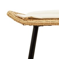 Tuinstoel met kussen 2 pcs Bruin 50 x 40 x 45cm Polyester 8