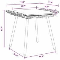 Tuinstoel met kussen 2 pcs Bruin 50 x 40 x 45cm Polyester 9
