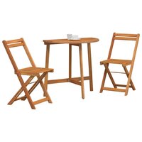 Bistroset 3 pcs Bruin Massief acaciahout 3