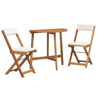 Bistroset 3 pcs Bruin Massief acaciahout 2