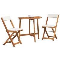 Bistroset 3 pcs Bruin Massief acaciahout 3