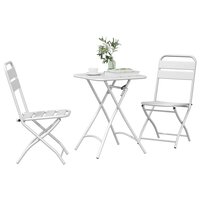 Bistroset 3 pcs Wit Staal 3