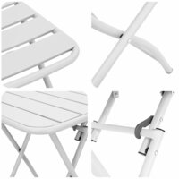 Bistroset 3 pcs Wit Staal 8