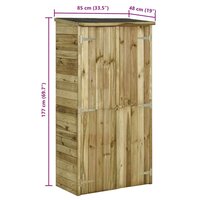 Tuinschuur 85x48x177 cm grenenhout 8