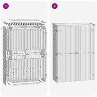 Tuinschuur 123x50x171 cm ge&iuml;mpregneerd grenenhout 9