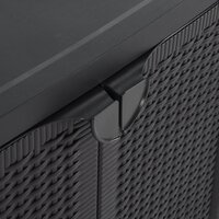 Tuinkast 65x45x88 cm polypropyleen rattan zwart 7