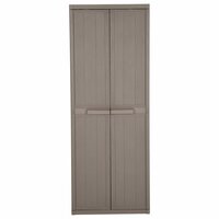 Tuinkast 65x45x172 cm polypropyleen hout-look bruin 2