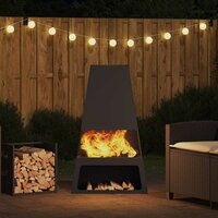 Vuurkorf Zwart 60 x 35 x 100 cm Koudgewalst staal 4