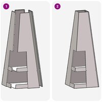 Vuurkorf Zwart 35 x 35 x 100 cm Koudgewalst staal 8