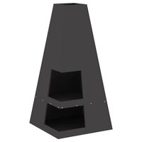 Vuurkorf Zwart 50 x 50 x 100 cm Koudgewalst staal 2