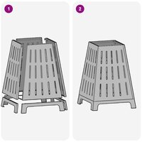 Vuurkorf Zwart 50 x 50 x 70 cm Koudgewalst staal 8