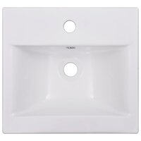 Inbouwwastafel 42x39x18 cm keramiek wit 4