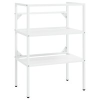 Wastafelframe met inbouwwastafel ijzer wit 3