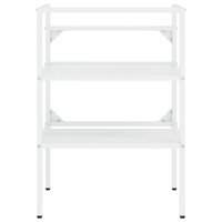 Wastafelframe met inbouwwastafel ijzer wit 4