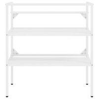 Wastafelframe met inbouwwastafel ijzer wit 4