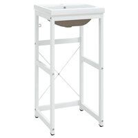 Wastafelframe met inbouwwastafel ijzer wit 2