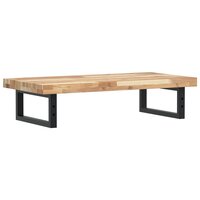 Badkamer wandschap staal en massief acaciahout 6