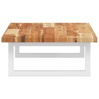 Badkamer wandschap staal en massief acaciahout 5