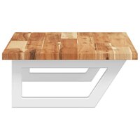 Badkamer wandschap staal en massief acaciahout 5