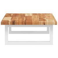 Badkamer wandschap staal en massief acaciahout 5