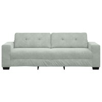 3-zitsbank lichtgrijs 180 cm fluweel 4