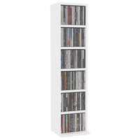Cd-kast 21x20x88 cm bewerkt hout wit 3