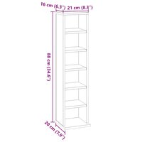 Cd-kast 21x20x88 cm bewerkt hout wit 6