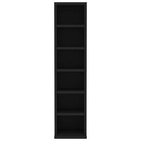 Cd-kast 21x20x88 cm bewerkt hout zwart 4