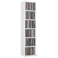 Cd-kast 21x20x88 cm bewerkt hout hoogglans wit 3