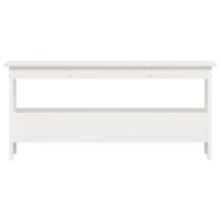 Halbankje 100x28x45 cm massief grenenhout wit 4