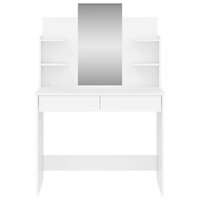 Kaptafel met spiegel 96x39x142 cm wit 4