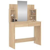 Kaptafel met spiegel 96x39x142 cm sonoma eikenkleurig 3