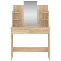 Kaptafel met spiegel 96x39x142 cm sonoma eikenkleurig 4