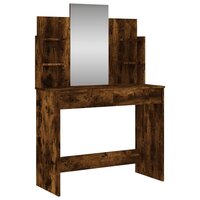 Kaptafel met spiegel 96x39x142 cm gerookt eikenkleurig 2