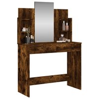 Kaptafel met spiegel 96x39x142 cm gerookt eikenkleurig 3