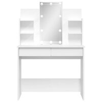 Kaptafel met LED-verlichting 96x40x142 cm wit 3
