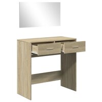 Kaptafel met spiegel 80x39x80 cm sonoma eikenkleurig 4
