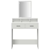 Kaptafel met lade met plank Wit 79 x 41 x 140 cm Bewerkt hout 6