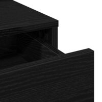 Kaptafel met lade Zwart eiken 100 x 41 x 140 cm Bewerkt hout 9