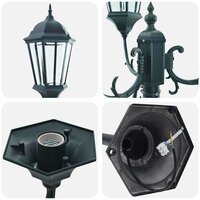 Tuin Lantaarnpaal Donkergroen Aluminium en Glas 6