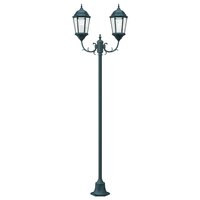 Tuin Lantaarnpaal Donkergroen Aluminium en Glas 4