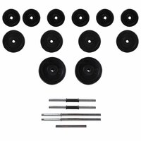 Gewichtenbank met gewichtenrek en halterset 30,5 kg 8